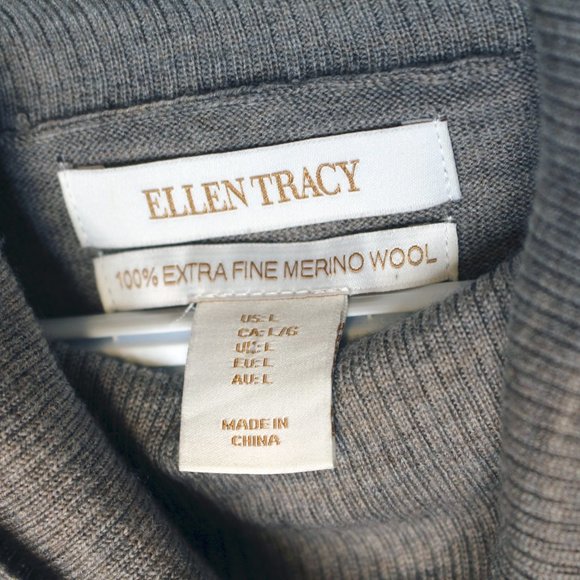 Ellen Tracy Cowl Neck Sweater  Extra Fine Merino - Picture 3 of 5